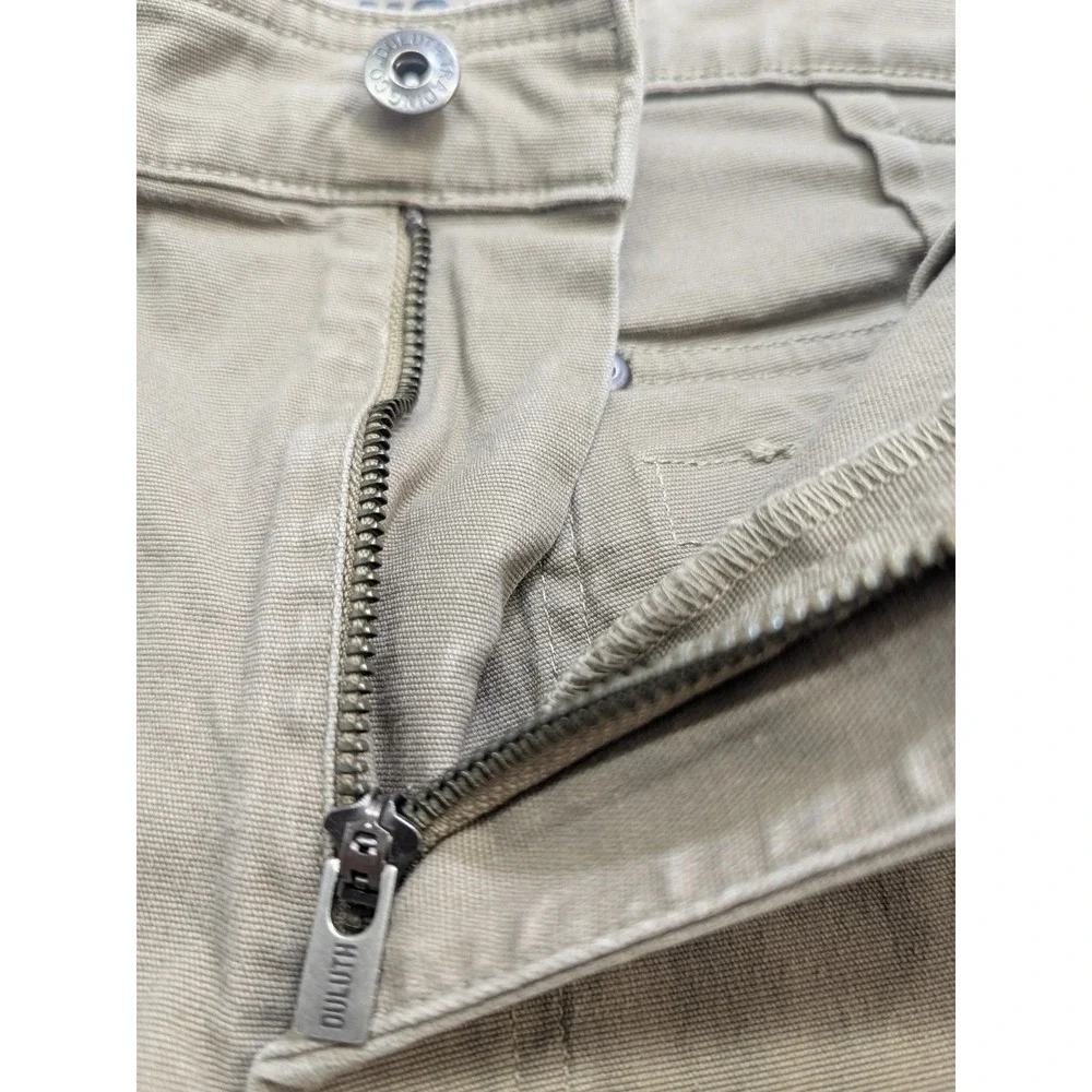Duluth Cargo Shorts Mens 40 Flex Fire Hose Khaki Relaxed Fit Work Hidden Pockets